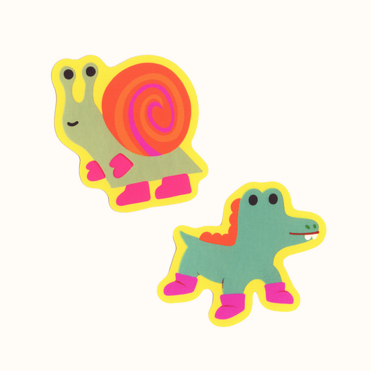 Shiny Gator & Snail Stickers