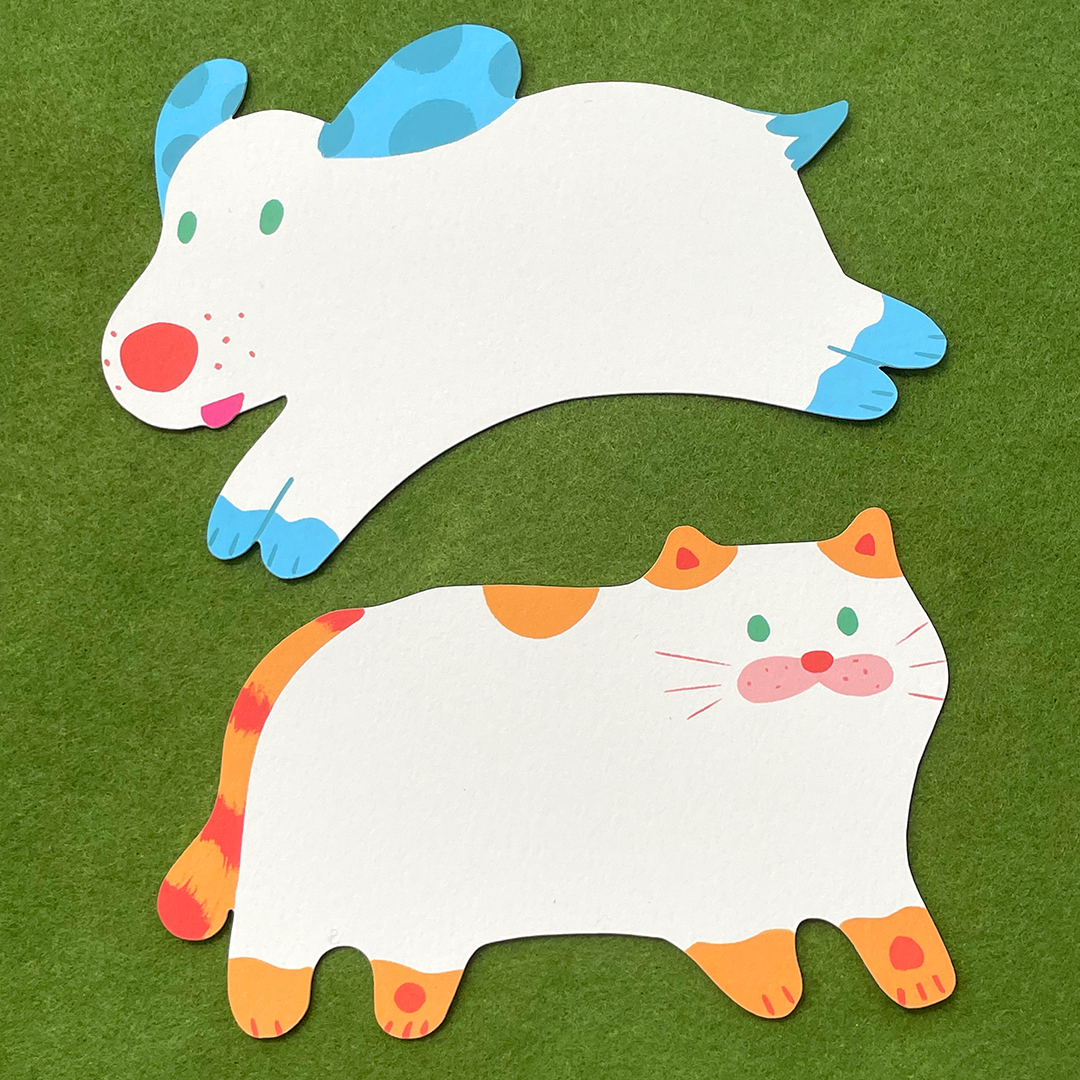 Cat & Dog Note Card Set