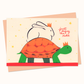Tortoise and Hare Art Postcard